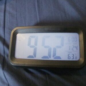 TZUMI (6695DG). Digital Travel Alarm Clock Date Time Temp 3 AAA Batteries